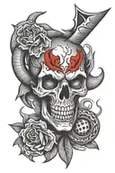 the red devils tattoo design idea