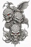 the red devils tattoo design idea