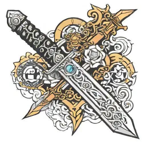 buster sword tattoo design idea