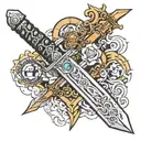 buster sword tattoo design idea