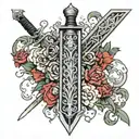 buster sword tattoo design idea