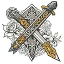 buster sword tattoo design idea