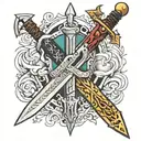buster sword tattoo design idea