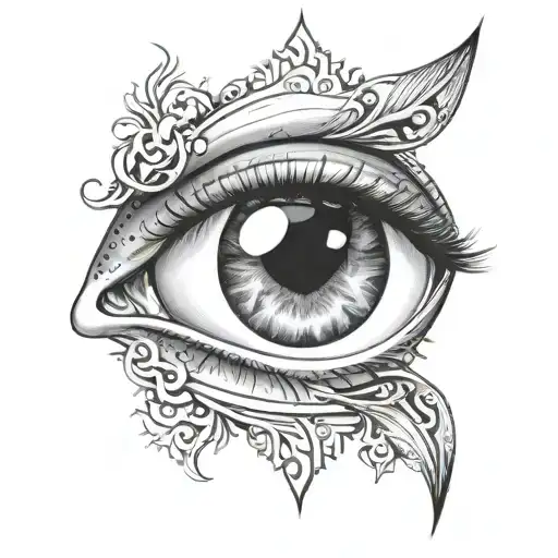 Blind eye inside tattoo design idea