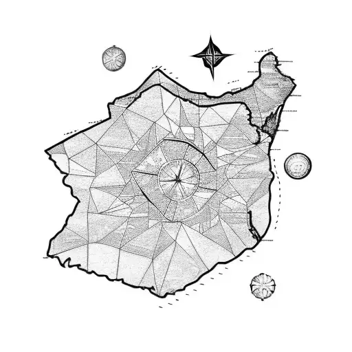 map of israel tattoo design idea