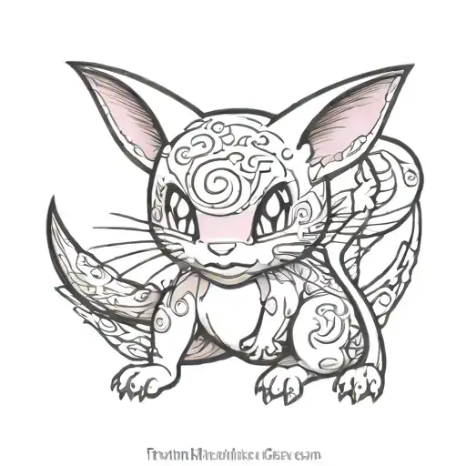 mew pokemon tattoo design idea