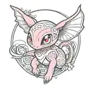 mew pokemon tattoo design idea