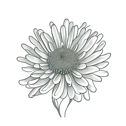 Chrysanthemum tattoo design idea