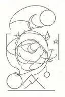 fire, water and air symbols five tattoo design idea