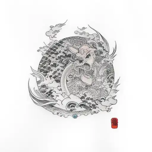 Japanese with Open Delta tattoo design idea