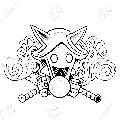 knight saying "shhh" tattoo design idea