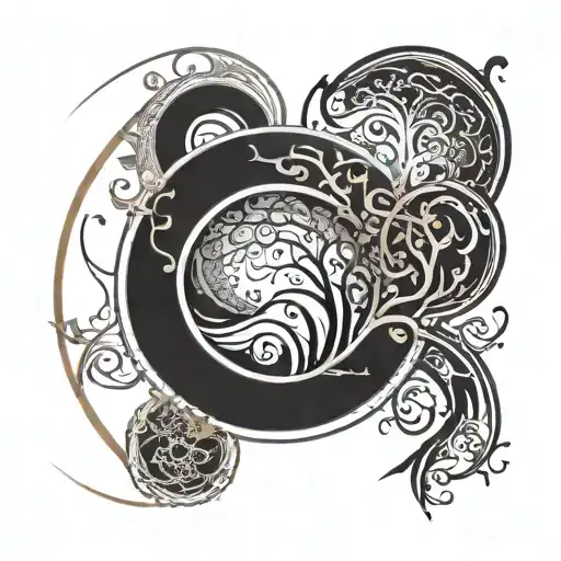 A subtle, winding path in a circular shape, the path gradually fades tattoo design idea