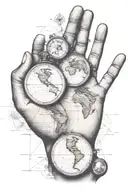 retro map made hand tattoo tattoo design idea
