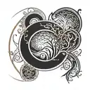 A subtle, winding path in a circular shape, the path gradually fades tattoo design idea