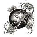 A subtle, winding path in a circular shape, the path gradually fades tattoo design idea