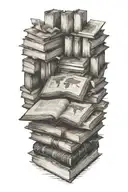 A stack of books transforming into a world map, symbolizing the client's love for reading and traveling tattoo design idea