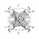 origami plane tattoo design idea