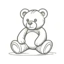 teddy bear sitting tattoo design idea