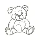teddy bear sitting tattoo design idea