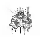 Respect with courage tattoo design idea