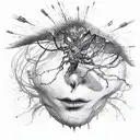 bio organical ripping through your skin tattoo design idea