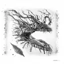 bio organical ripping through your skin tattoo design idea