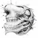 bio organical ripping through your skin tattoo design idea