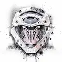 armor that gives the appearance of tearing through your flesh tattoo design idea