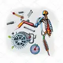 bio mechanical tattoo design idea