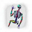 bio mechanical tattoo design idea