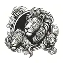 lion and cubs face only live once weak A fearless phoenix rising tattoo design idea