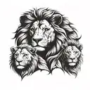 lion and cubs face only live once weak A fearless phoenix rising tattoo design idea