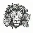 lion and cubs face only live once weak A fearless phoenix rising tattoo design idea