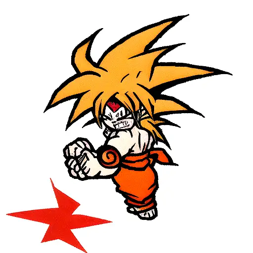 flash tatto goku tattoo design idea