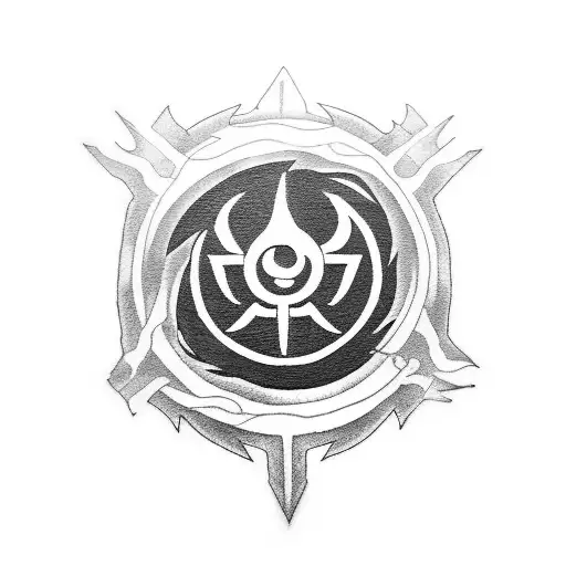 Sasukes cursed seal flame mark from Naruto anime  tattoo design idea