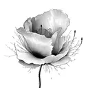 One single poppy flower And implement leap day February 29th which is my wedding anniversary, use thin lines and simple  tattoo design idea