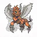 Demonic Minecraft tattoo design idea