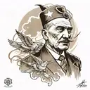 atatürk an thunder storm tattoo design idea