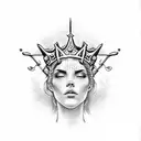 bible thorn crown tattoo design idea