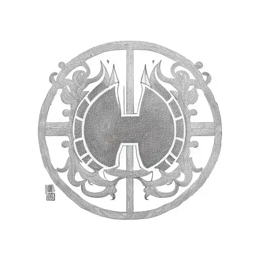 Portuguese and Belgium flag using only lines tattoo design idea