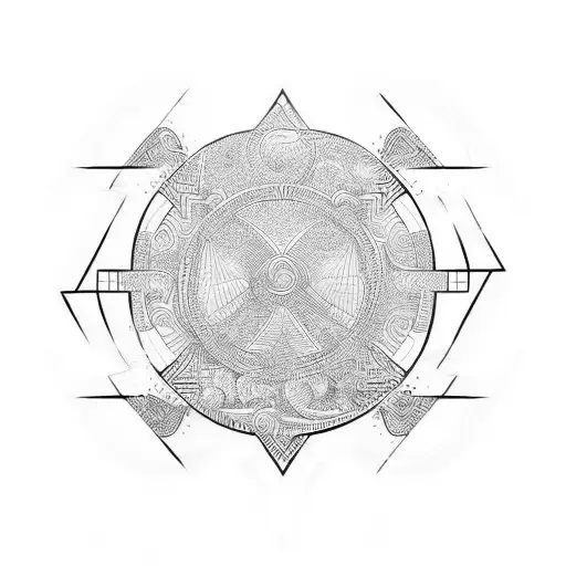 Greek meander tattoo design idea