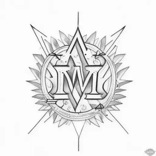 i want a tatoo on my arm  of my family members initials... their names are m ,v, p ...my name is p .. suggest some ideas tattoo design idea