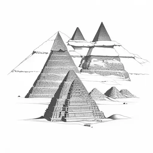pyramid stack of six TVs in color.  4 have color bars two with snow tattoo design idea