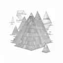 pyramid stack of six TVs in color.  4 have color bars two with snow tattoo design idea