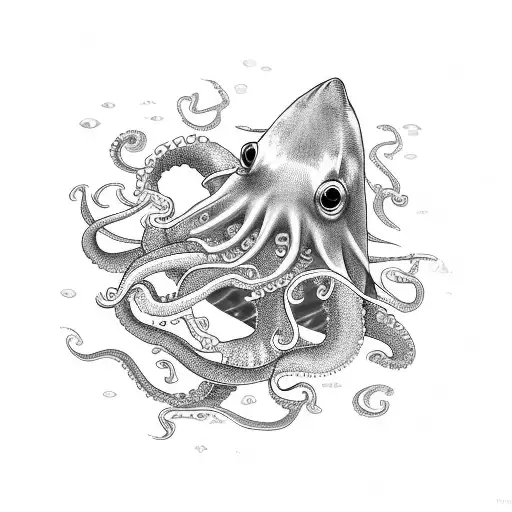 bottom of the ocean, octopus at the bottom, shark swimming, turtle swimming, boat sailing tattoo design idea