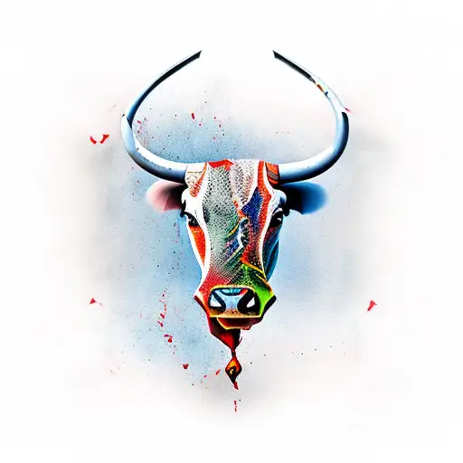 bull impaling matador tattoo design idea
