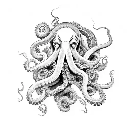 poseidon with octopus with wave tattoo design idea