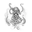 poseidon with octopus tattoo design idea