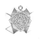 The One Ring intertwined with a stack of books tattoo design idea