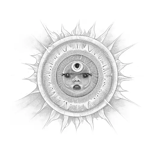 After the rain comes the sun tattoo design idea